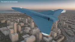 Unmanned Attack Drone Blue 3D model
