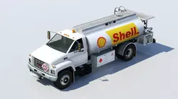 US Airport Fuel Truck 2300 gal Low-poly Static Low-poly 3D model