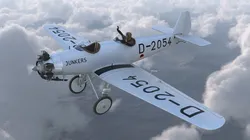 Vintage Aircraft with Pilot 3D model