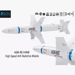 AGM-88E HARM High Speed Anti Radiation Missile 3D model