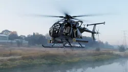 AH-6 Little Bird Rigged Low-poly 3D model