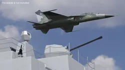 AIDC F-CK-1 Unarmed Fighter Jet Green Rigged 3D model