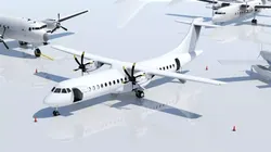 ATR 72 600 static Lowpoly Blank airport model doors  Low-poly 3D model