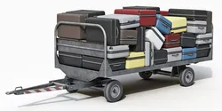 Baggage Carts 3D model