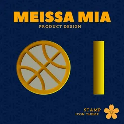 Basketball Stamp – Digital 3D Print File for Planners, Cards & Creative Projects