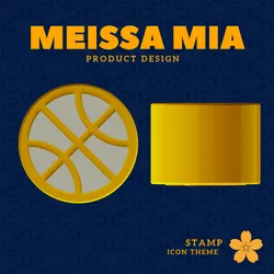 Basketball Stamp – Digital 3D Print File for Planners, Cards & Creative Projects