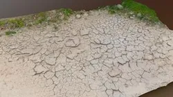 Big dry soil desert puddle