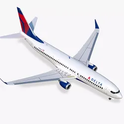 Boeing 737-800 Delta Airlines Low-poly 3D model