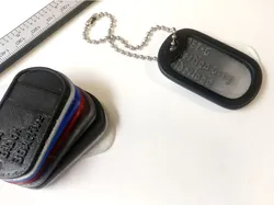 Dog tag –  customizable filament sample (OpenSCAD)