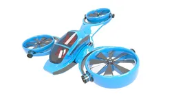 Electric Aircraft Low-poly 3D model