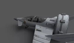 Fan jet Low-poly 3D model