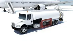 Freightliner Static Airport Fuel Truck 5000 gal Low Poly Blank Low-poly 3D model