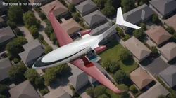 Futuristic Business Jet Red 3D model