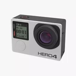 GoPro Hero 4 Black OnOff Low-poly 3D model