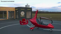 Gyroplane Calidus 912 Red Rigged for Cinema 4D 3D model