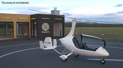 Gyroplane Calidus 912 White Rigged for Maya 3D model