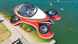 Hover Car Concept by Lazzarini Red 3D model