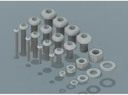 M2, M3, M4 & M5 Button Head Screws, Nuts and Washers