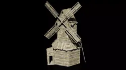 mill windmill Low-poly 3D model