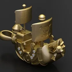 pirate ship pendant  3D printable model