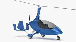 Rotorcraft Autogyro Blue 3D model