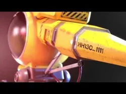 Single passenger helicopter hard surface 3D model