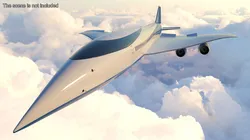 Supersonic Passenger Jet Generic Rigged 3D model