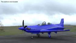 Training Aircraft Blue 3D model