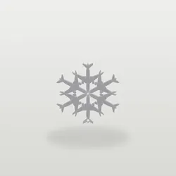 3D printer bestanden | 3MF | Airplane Snowflake Ornament