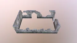 Damaged-Destroyed Building  Low-poly 3D model