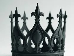 Digital Art STL تنزيل - Gothic Crown with Fleur-de-Lis - Craftitect