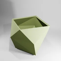 Faceted Low Poly Planter - Tall Variant