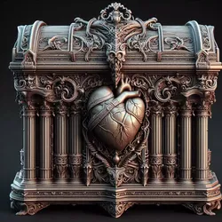 Gothic Heart Chest 3D model