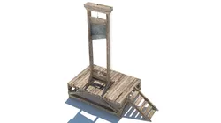 Guillotine Low-poly 3D model