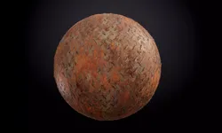 Metal Rusted Diamond Plate Seamless PBR Texture Texture