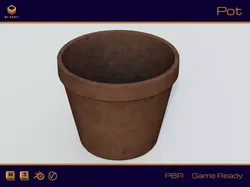 pot 01 Low-poly 3D model
