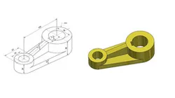 Solidworks tutorial Part Models Orthographic Sectional View Geometric Shape, Extrude and Extrude Cut