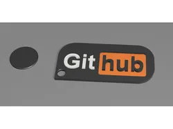 The HUB “Average” Keychain - GitHub – 25mm NFC Tag