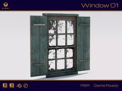 Window Low-poly 3D model
