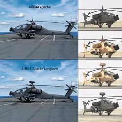 AH64E Apache Longbow AH64A Apache Helicopters Collection 3D Model Pack