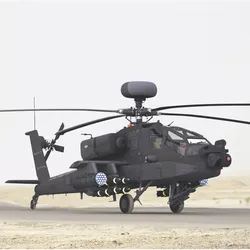 AH64E Apache Longbow Helicopter Gray Low-poly 3D model