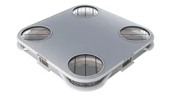 Air Taxi Port 4 Landing Zones 3D model