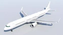Airbus A321 Neo Static Low Poly Blank  Low-poly 3D model