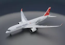 Airbus A350-900 XWB Turkish Airways Livery 3D model