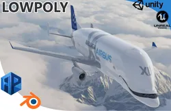 Airbus Beluga XL Low-poly 3D model