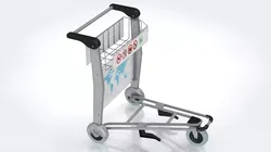 Airport Trolley Low-poly 3D model