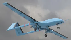 Armed Combat Drone Blue Rigged for Cinema 4D 3D model