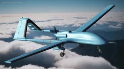 Armed Combat Drone Blue Rigged for Maya 3D model