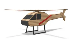 Cardboard Helicopter 3D model