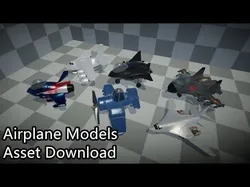 Cartoon Planes Low-poly 3D model